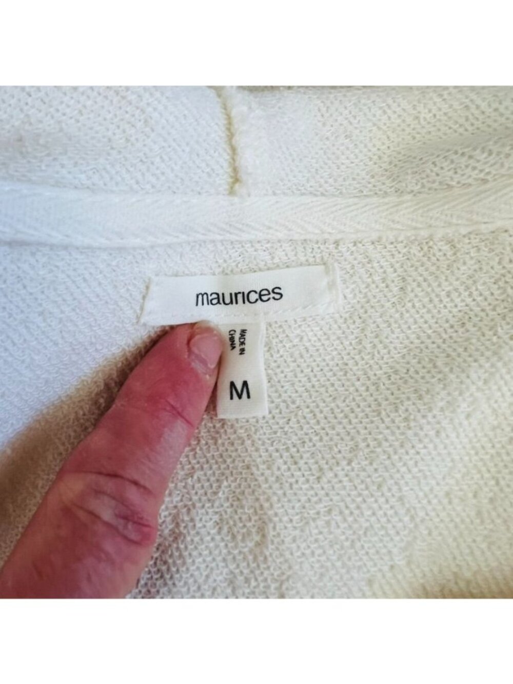NWOT Sunflower Embroidered Hoodie Cream Lightweight Boho Floral Pullover Cottage - Picture 8 of 13